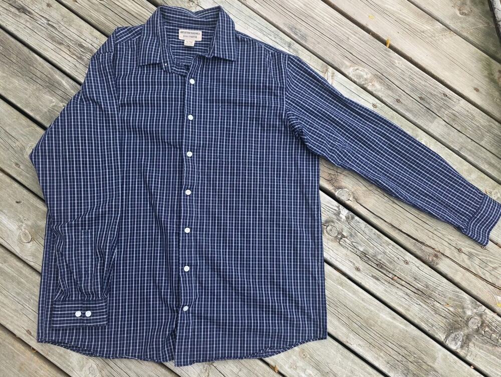 Duluth Long Sleeve Buttondown Plaid Men's Shirt Wrinkle Fighter XL Tall